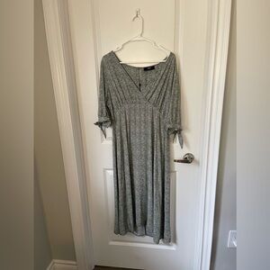 Tie-Sleeve Midi Dress from Able